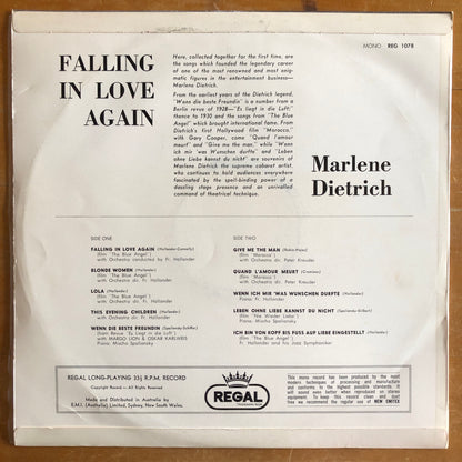Marlene Dietrich - Falling In Love Again
