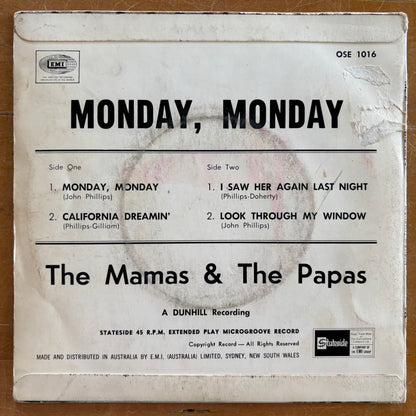 The Mamas And The Papas - Monday, Monday (7" EP)