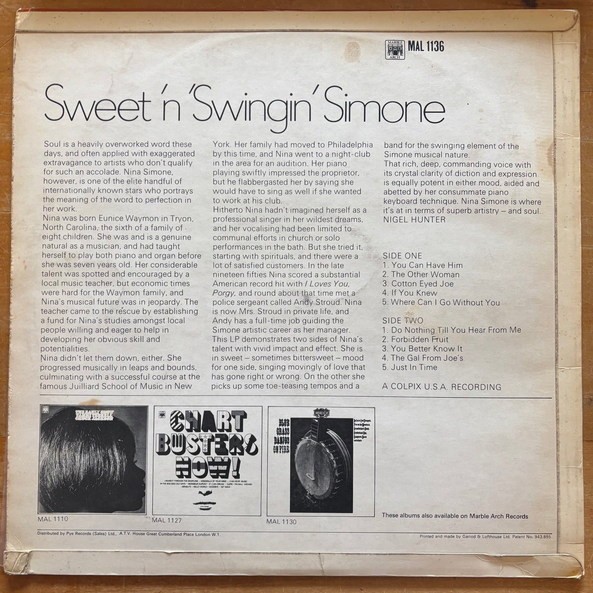 Nina Simone - Sweet 'N Swingin' Simone