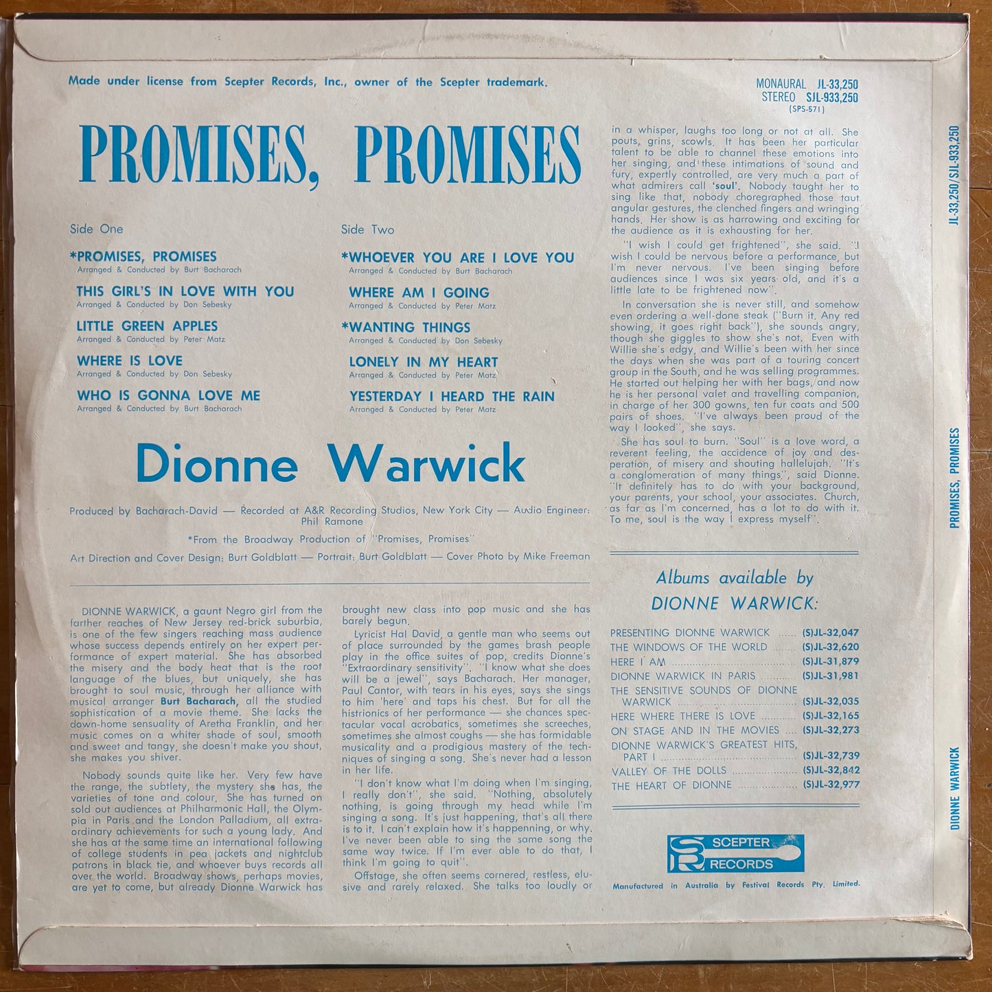 Dionne Warwick - Promises, Promises