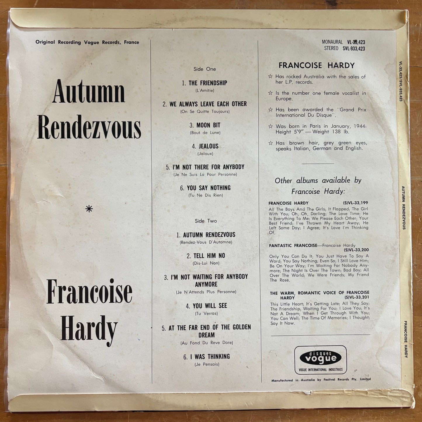 Françoise Hardy - Autumn Rendezvous