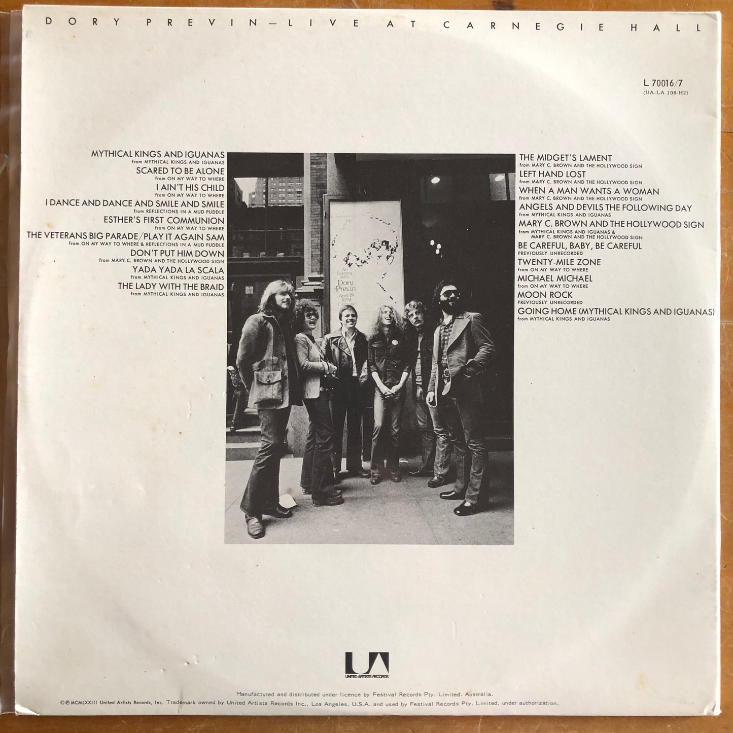 Dory Previn - Live At Carnegie Hall (2xLP)