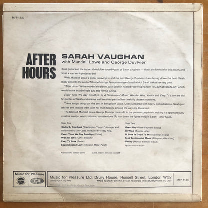 Sarah Vaughan - After Hours
