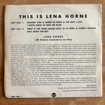 Lena Horne - This Is Lena Horne (7" single)