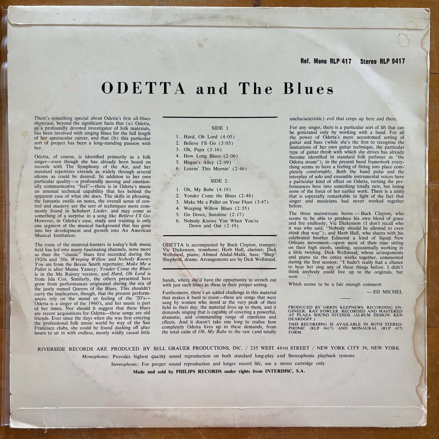 Odetta - Odetta and The Blues