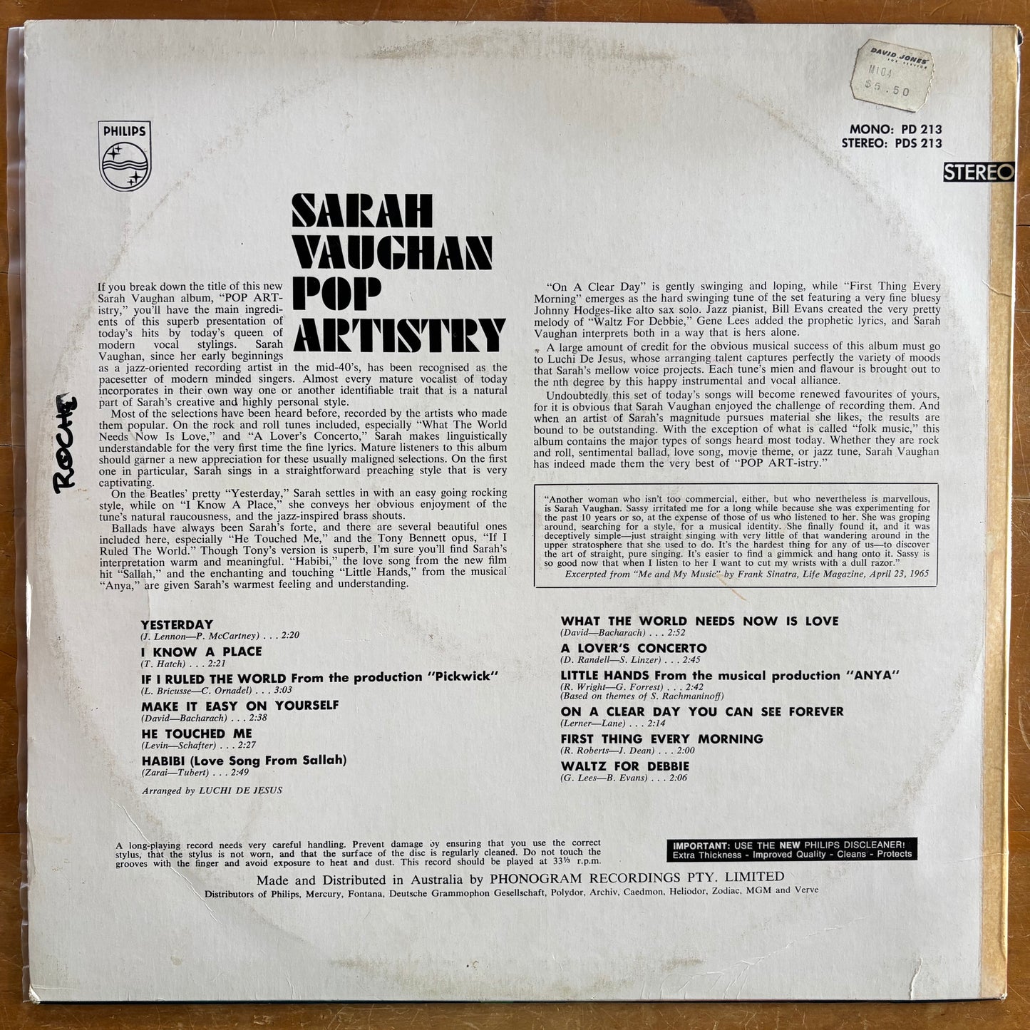 Sarah Vaughan - Pop Artistry