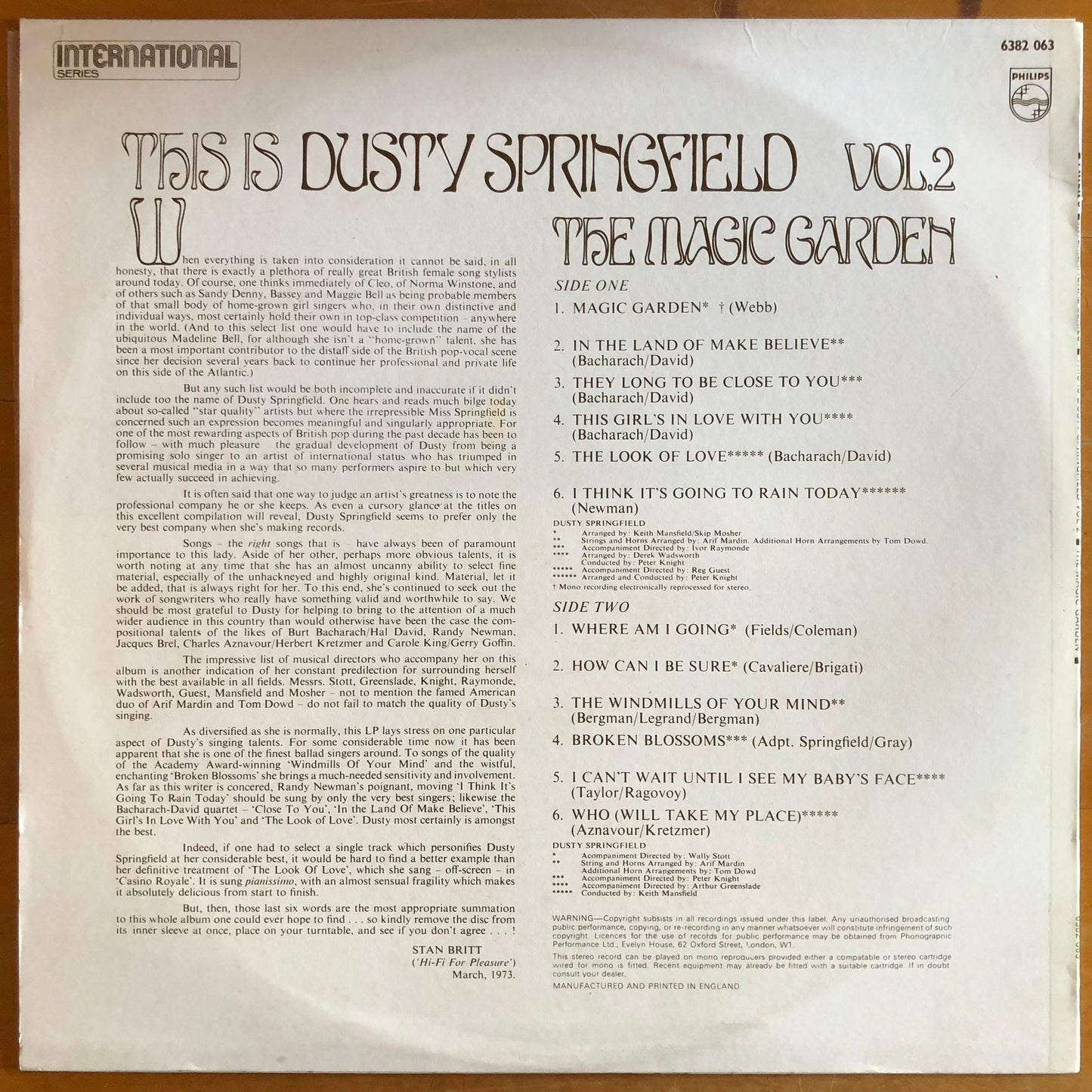 Dusty Springfield - This is Dusty Springfield Vol. 2 (The Magic Garden)