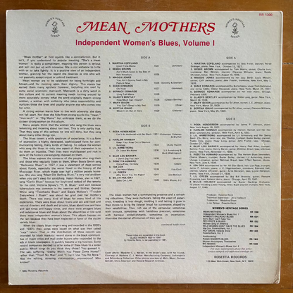 Various - Mean Mothers: Independent Women's Blues, Vol. 1