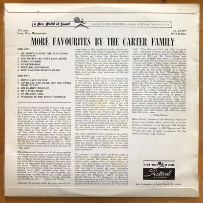 The Carter Family - More Favorites By The Carter Family