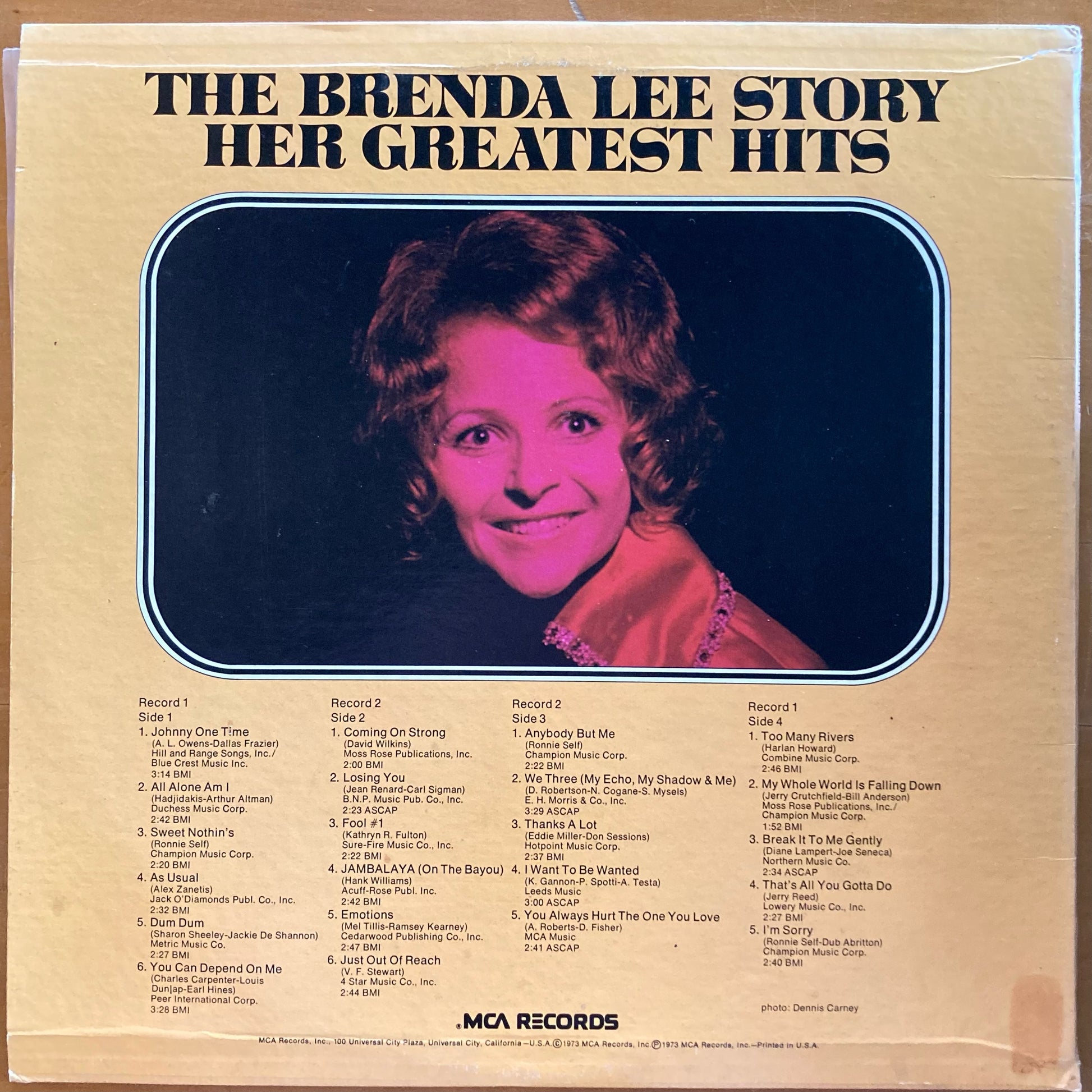 Brenda Lee The Brenda Lee Story Her Greatest Hits (2xLP