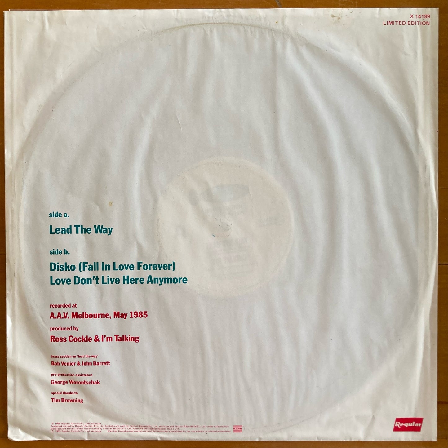 I'm Talking - Love Don't Live Here Anymore (12" single)