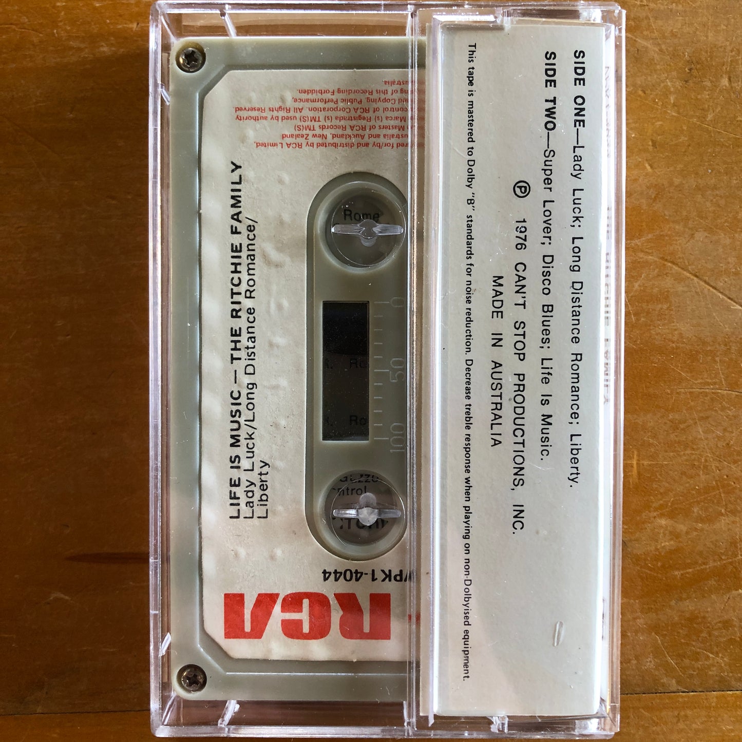 The Ritchie Family - Life Is Music (cassette)