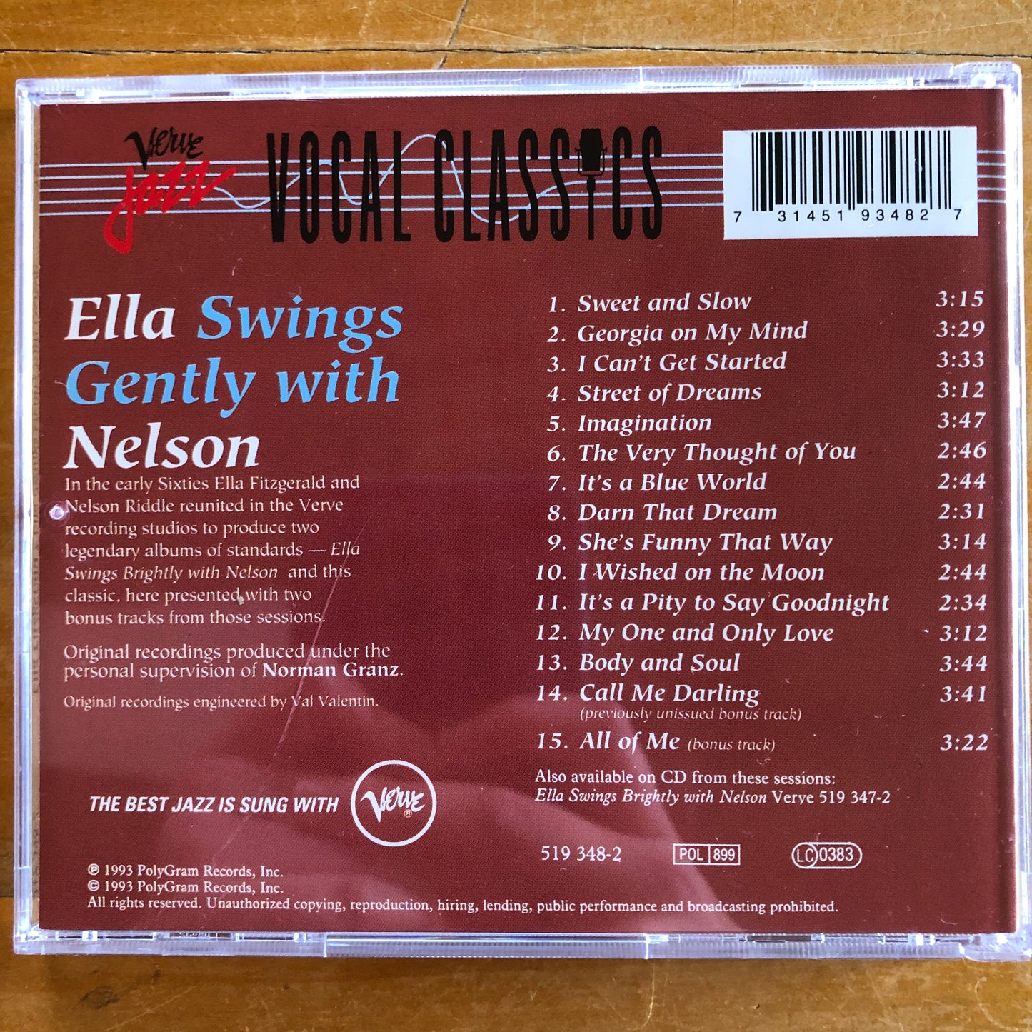 Ella Fitzgerald - Ella Swings Gently With Nelson (CD)