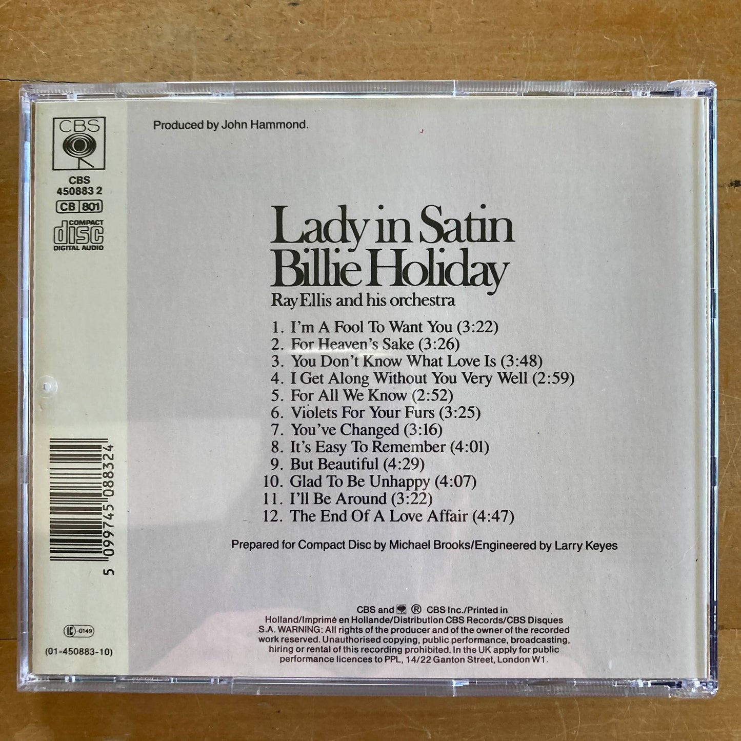 Billie Holiday - Lady in Satin (CD)
