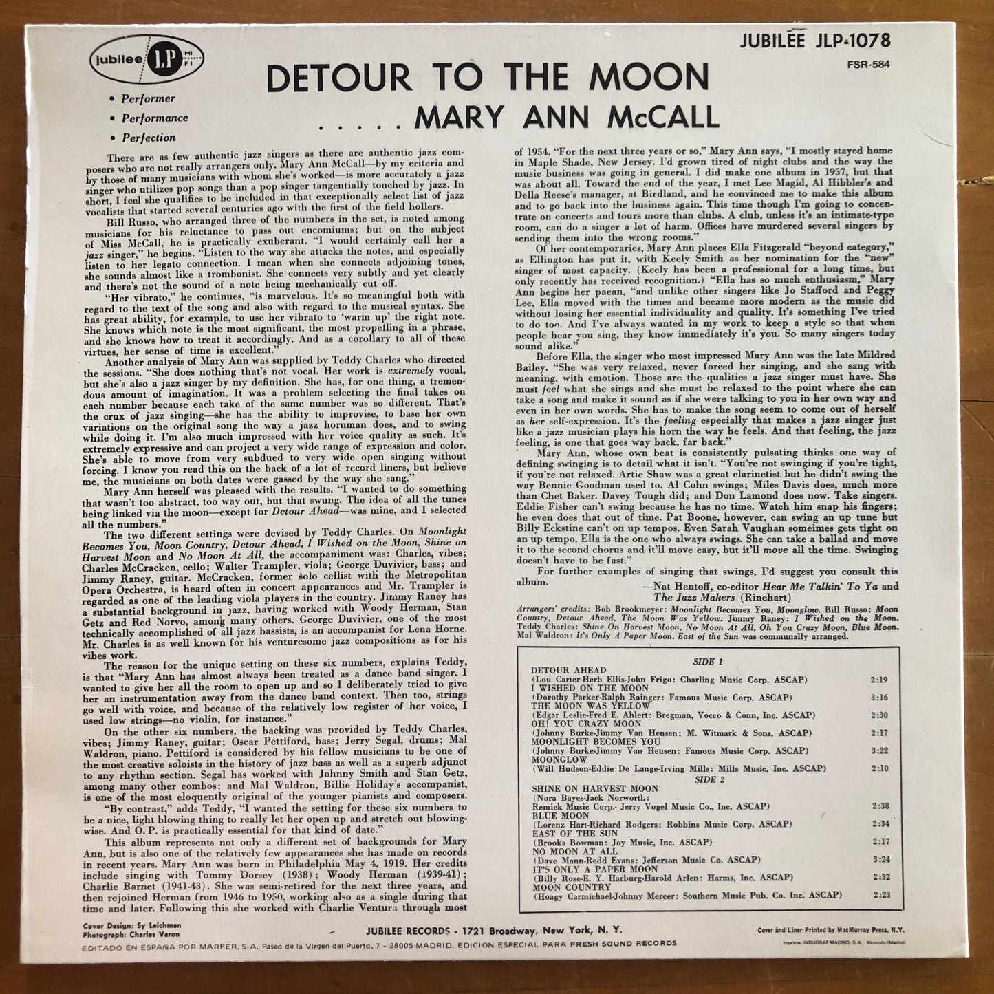 Mary Ann McCall - Detour To the Moon