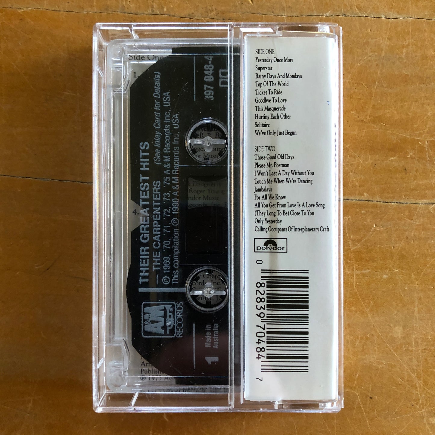 Carpenters - Their Greatest Hits (cassette)