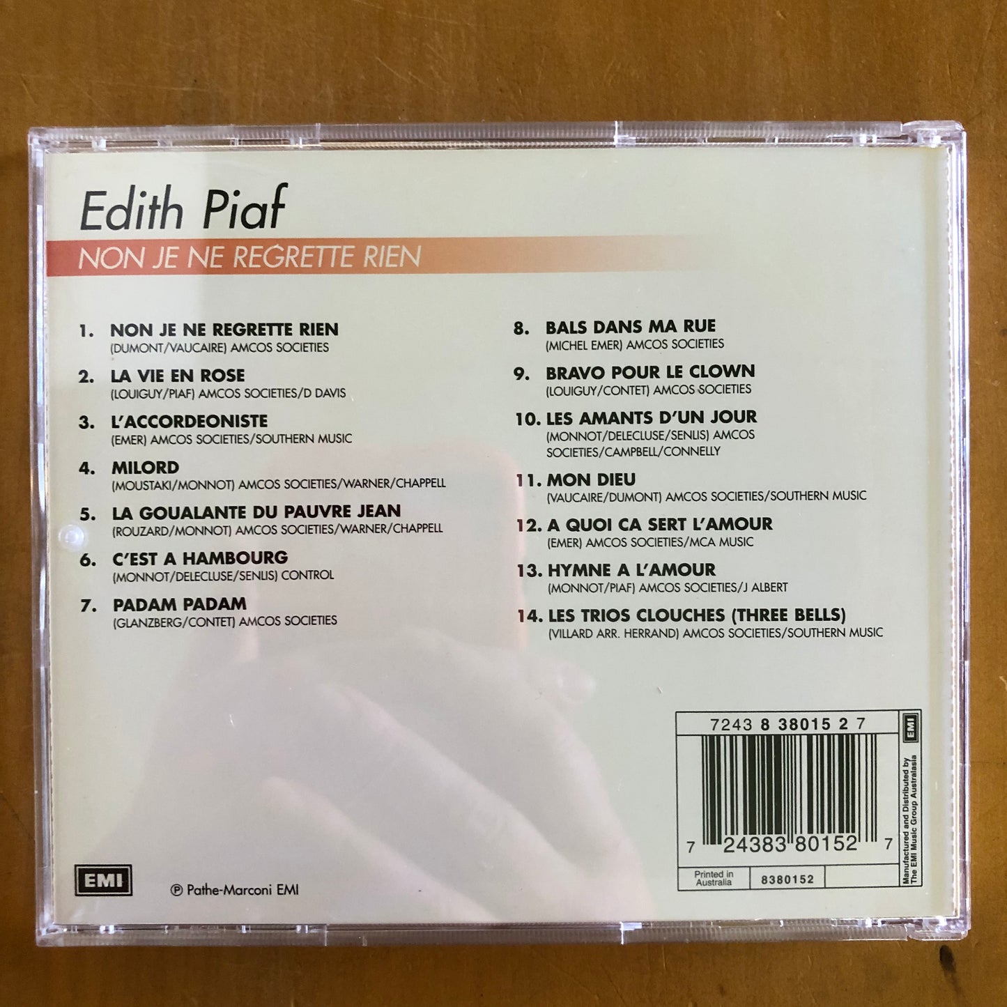 Edith Piaf - Non Je Ne Regrette Rien (CD)