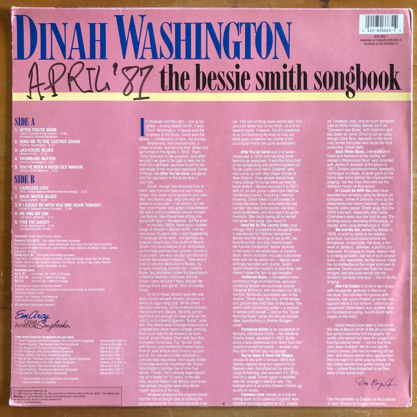 Dinah Washington - The Bessie Smith Songbook