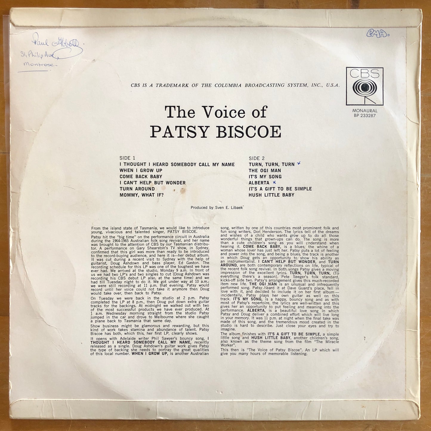 Patsy Biscoe - The Voice Of Patsy Biscoe