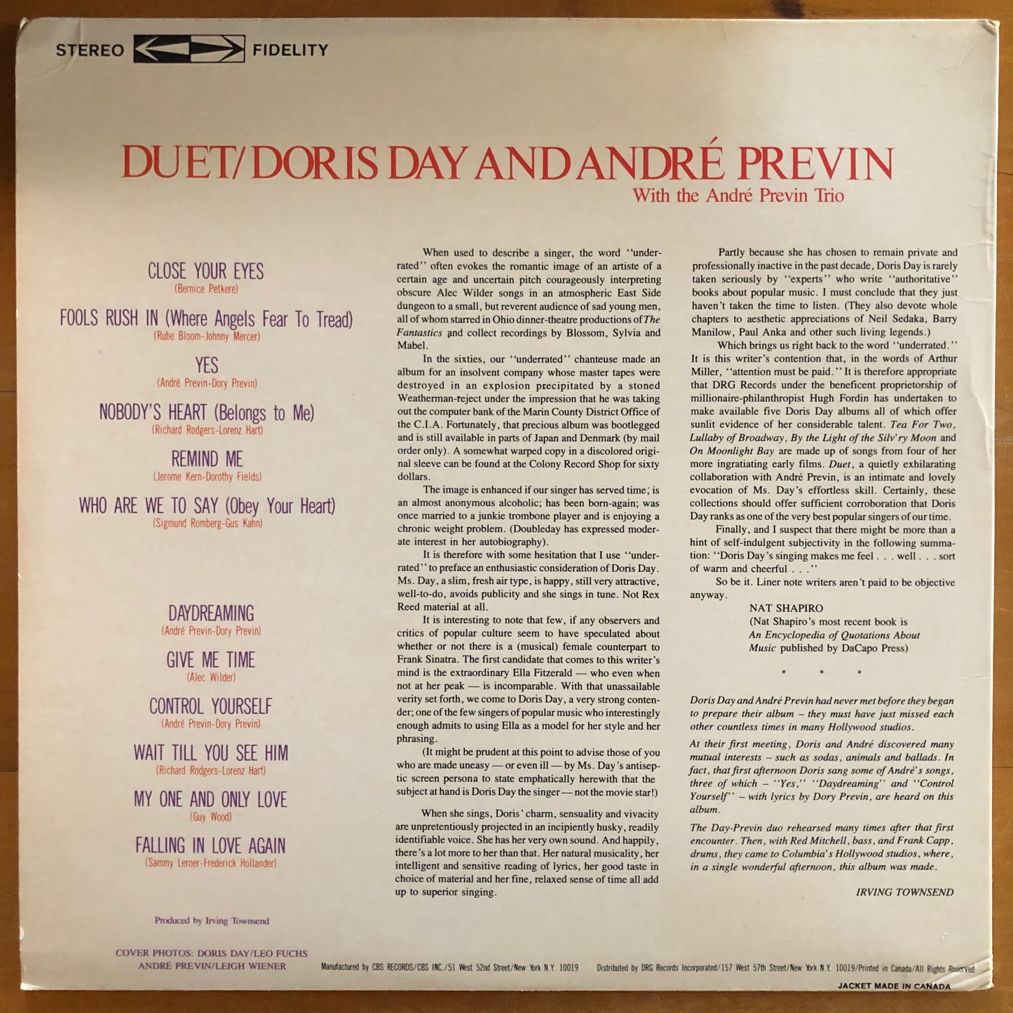 Doris Day & André Previn - Duet