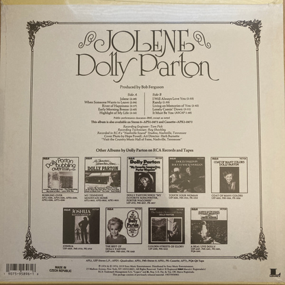 Dolly Parton Jolene Suffragette Records dolly-parton-jolene-suffragette-records