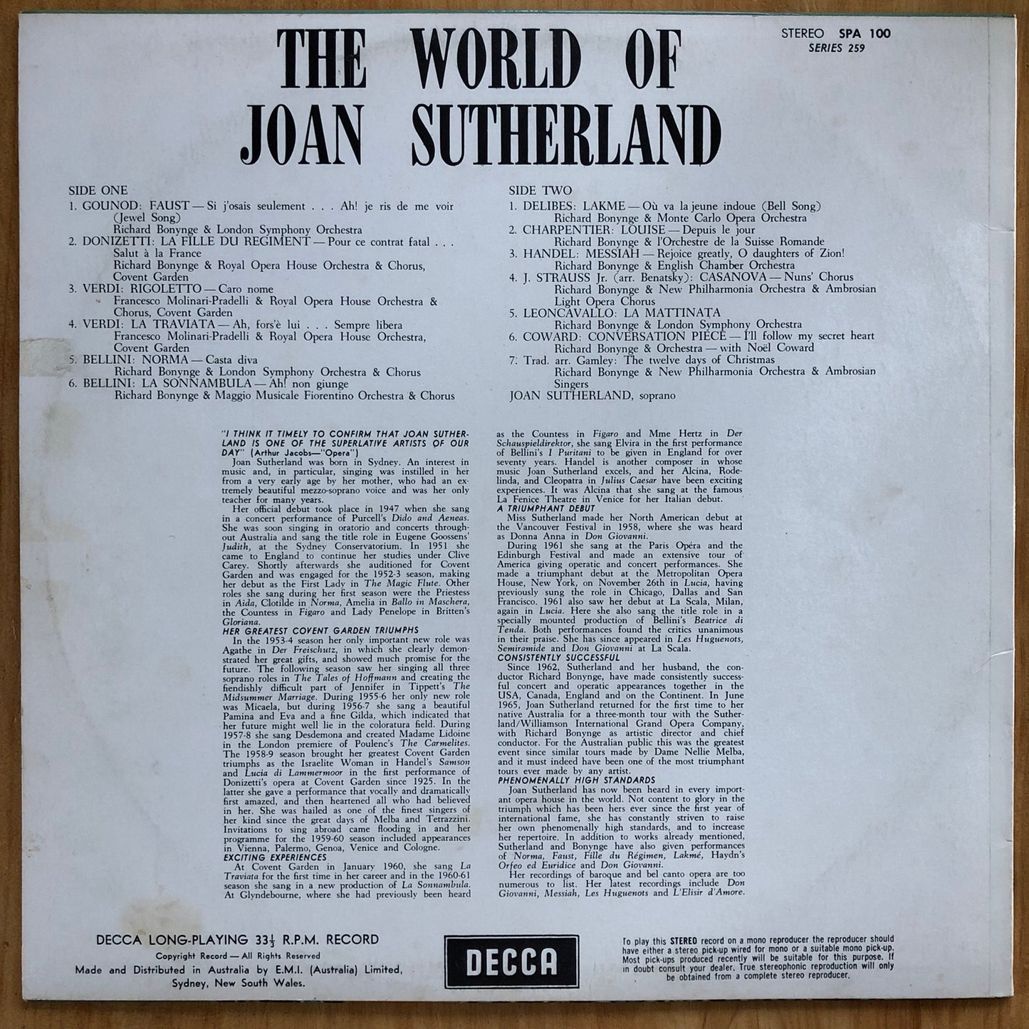 Joan Sutherland - The World of Joan Sutherland