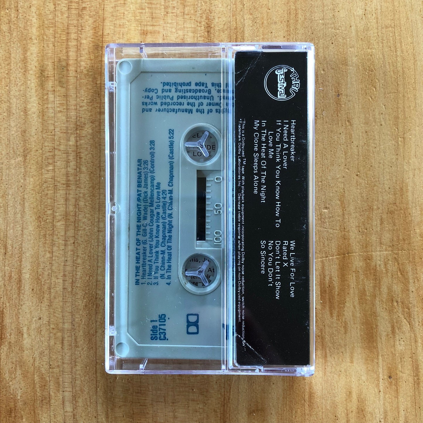 Pat Benatar - In The Heat Of The Night (cassette)