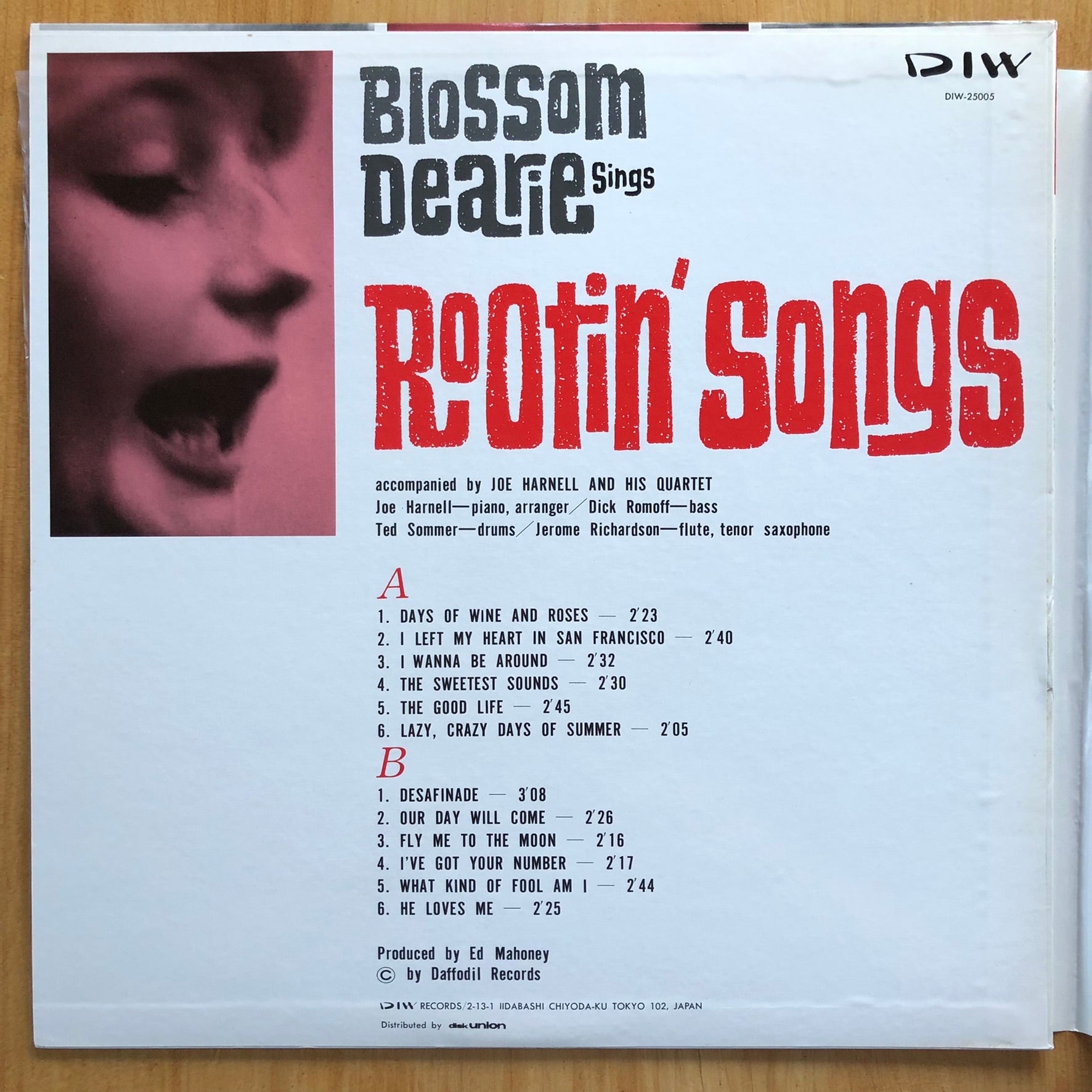 BLOSSOM DEARIE ROOTIN´ SONGS LP JAPAN FIRST PRESS!!-