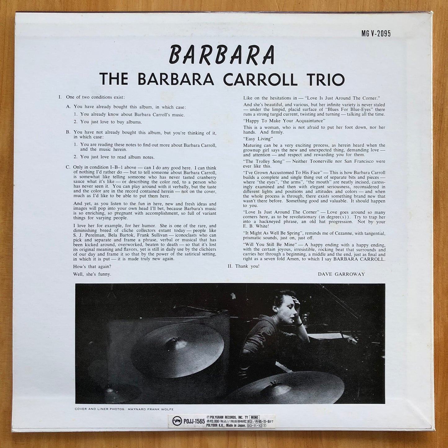 The Barbara Carroll Trio - Barbara