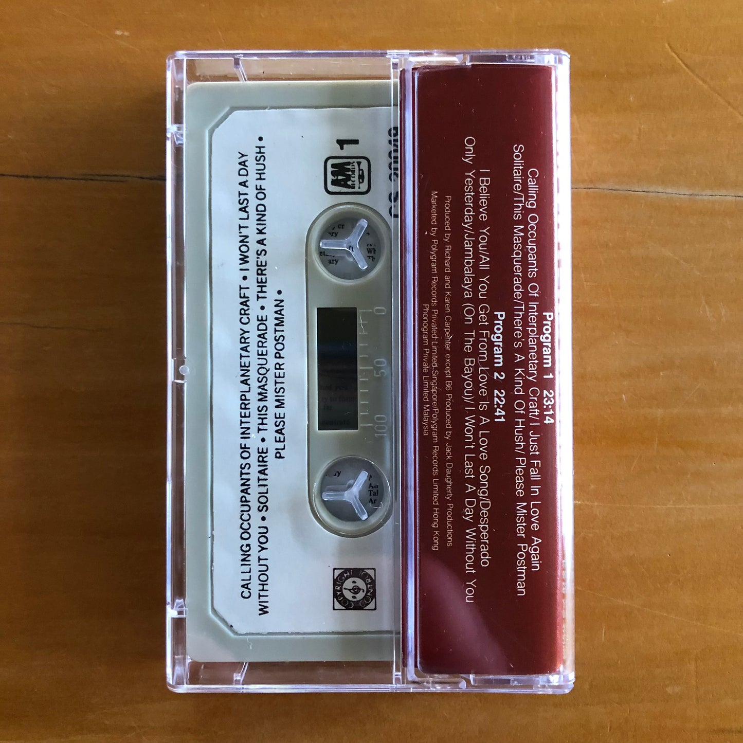 Carpenters - Classics (cassette) – Suffragette Records