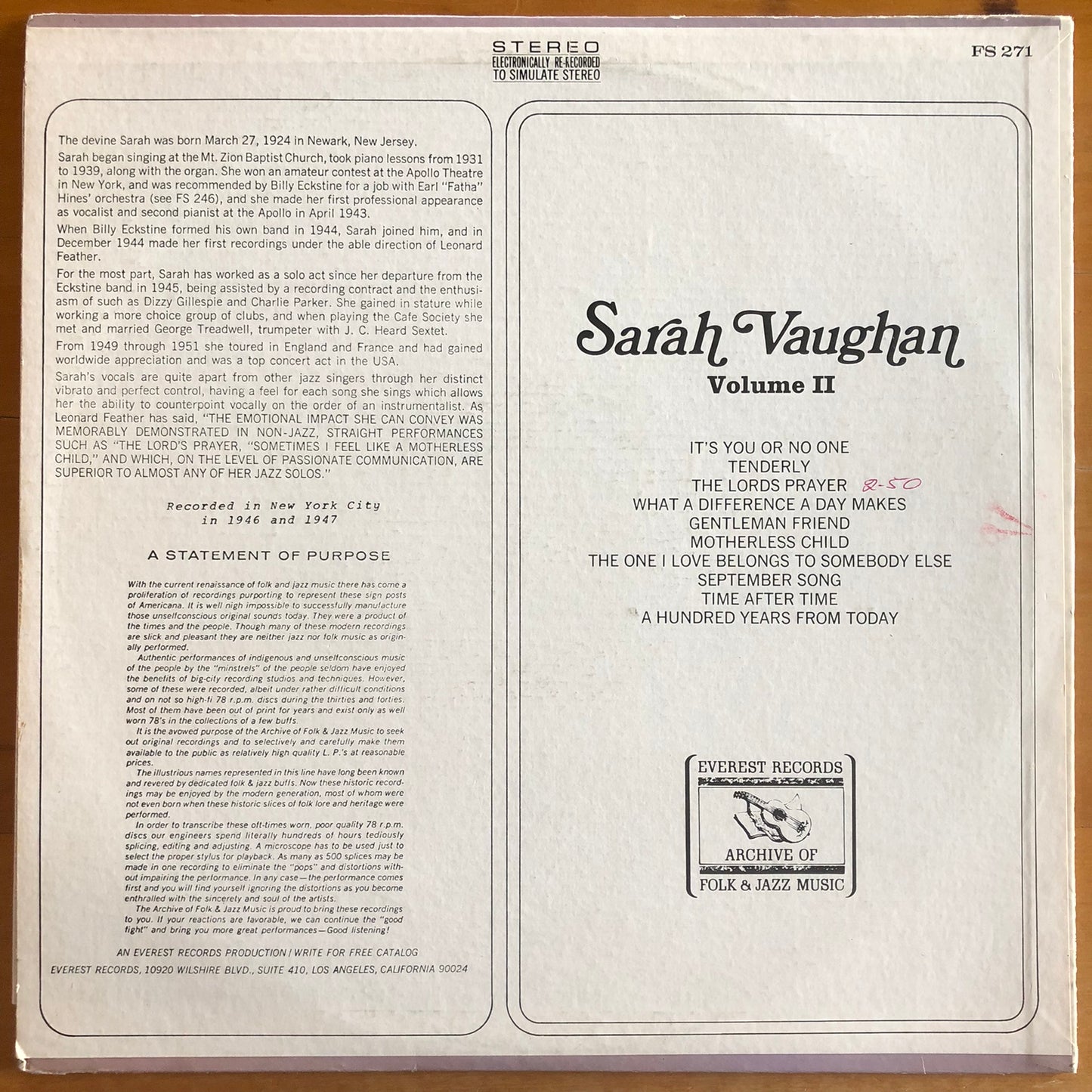 Sarah Vaughan - Volume II