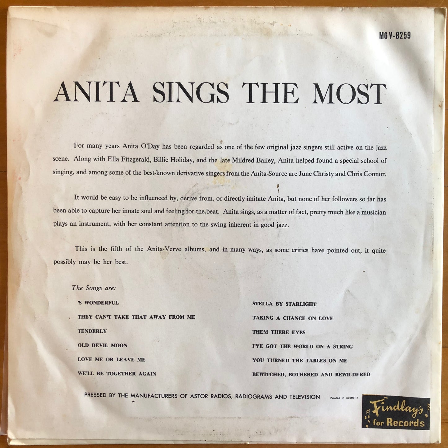 Anita O'Day - Anita Sings The Most