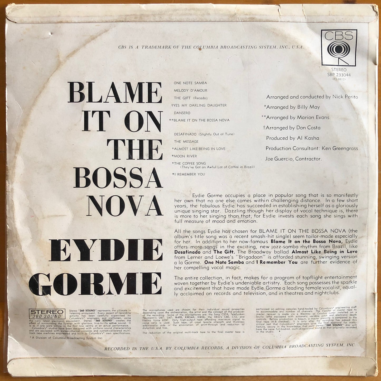 Eydie Gormé - Blame It On The Bossa Nova