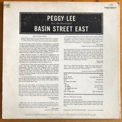 Peggy Lee - Basin Street East