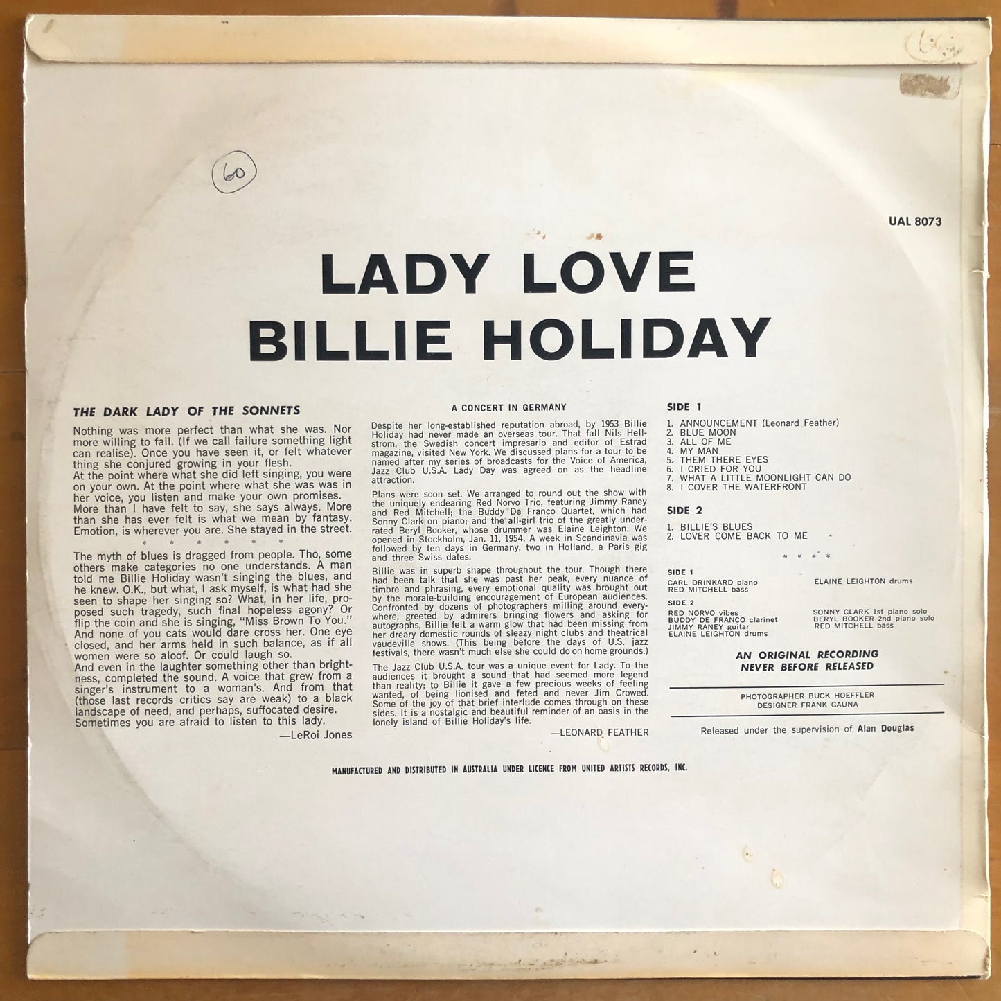 Billie Holiday - Lady Love