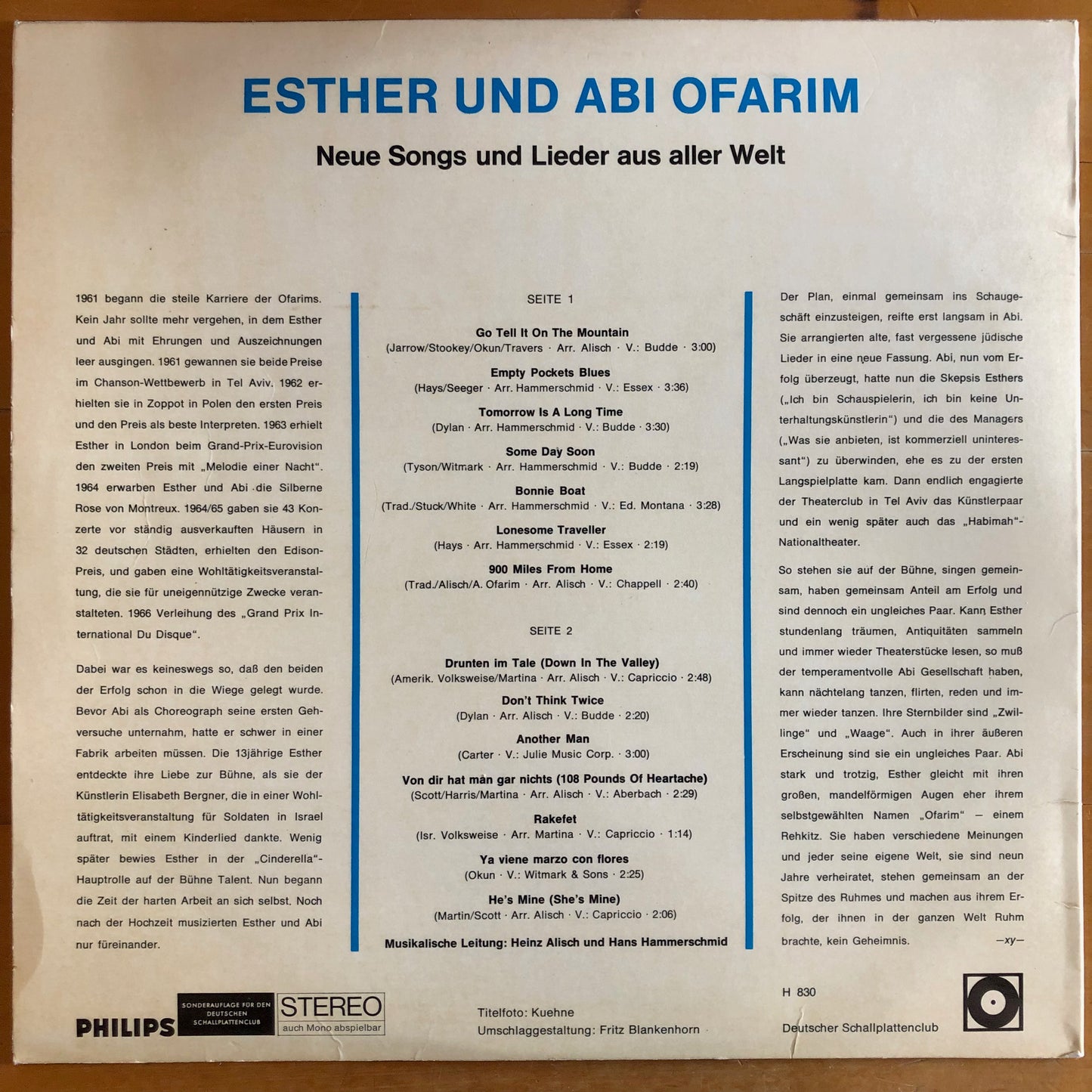 Esther & Abi Ofarim - Songs Und Lieder Aus Aller Welt
